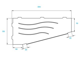Полка для ванной RGW MT-11B 49279911-04R 30см чёрный